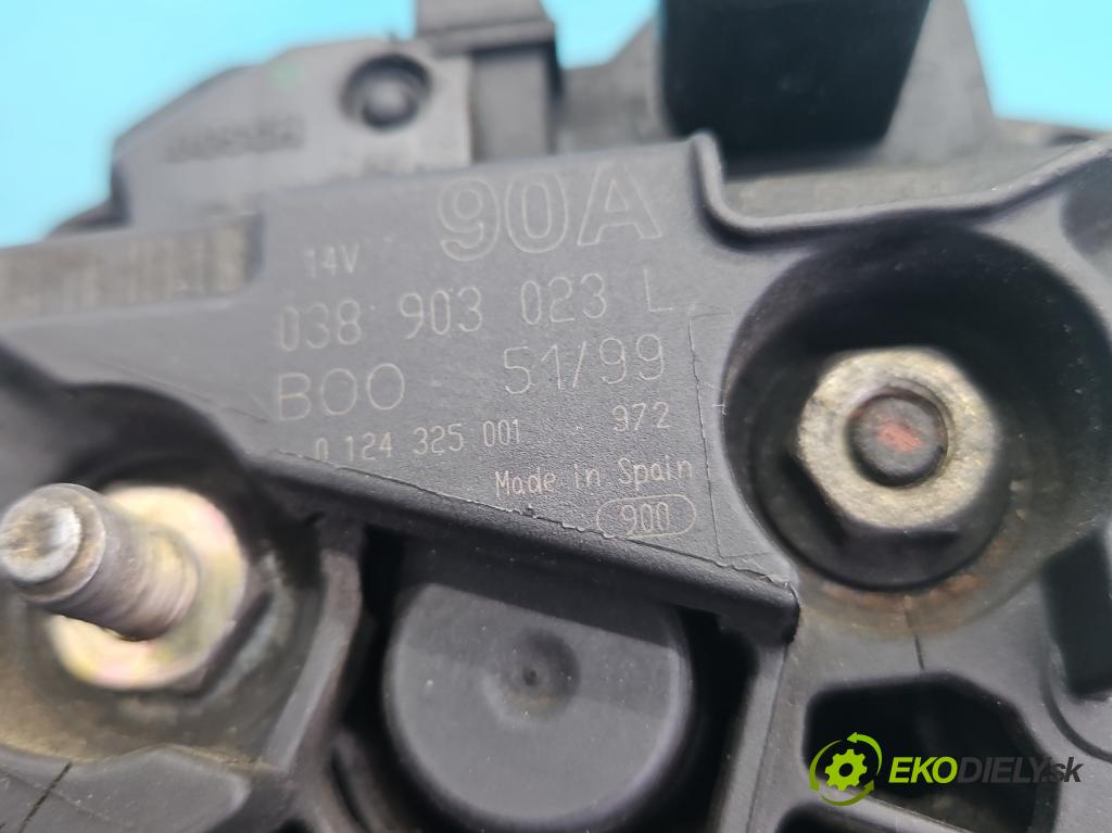 Vw Golf IV 1997-2003 1.9 tdi 116 hp manual 85 kW 1896 cm3 5- Alternator 038903023L (Alternátor)