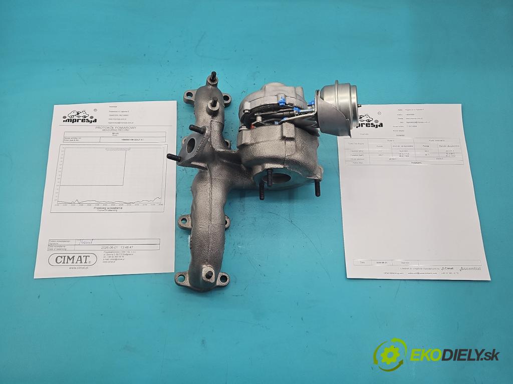 Vw Golf IV 1997-2003 1.9 tdi 116 hp manual 85 kW 1896 cm3 5- Turbodmychadlo repasováno 713672-4