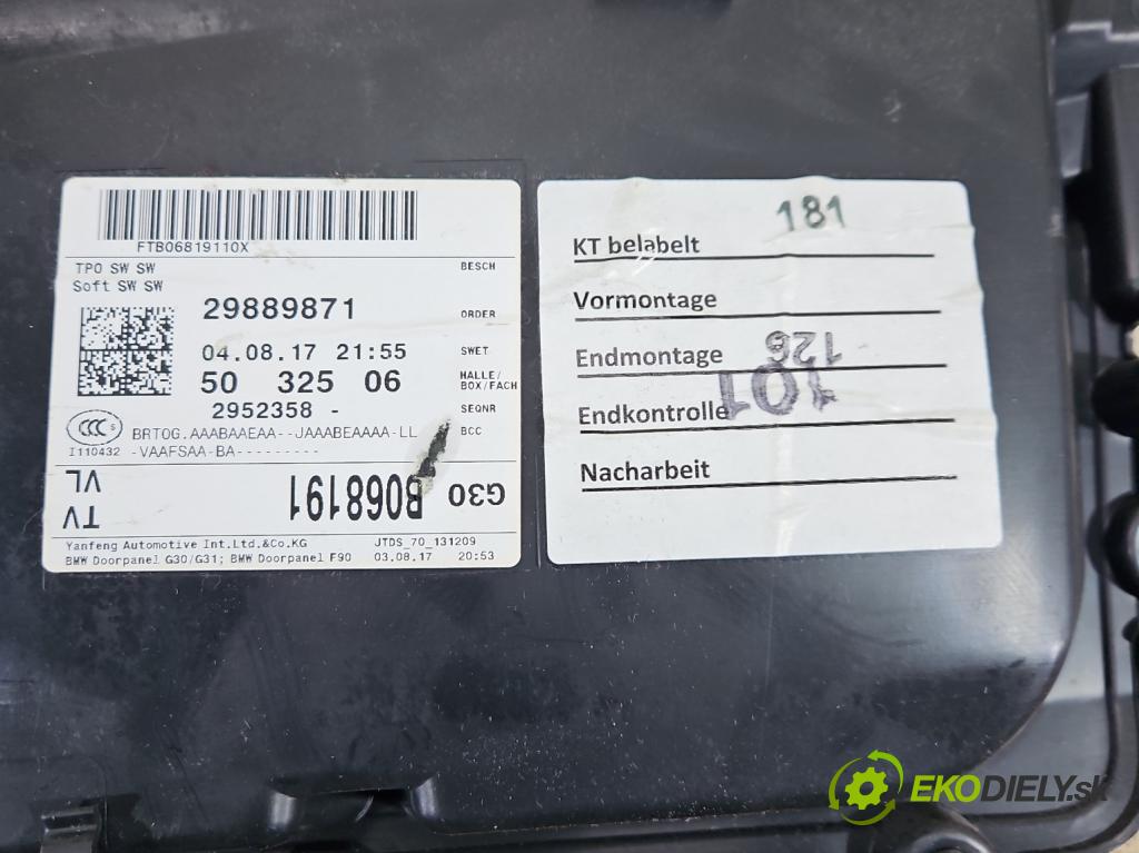 Bmw 5 G30 2017-2024 2.0d 190 HP automatic 140 kW 1995 cm3 5- Čalounictví: dvere predné ľavé 2844126