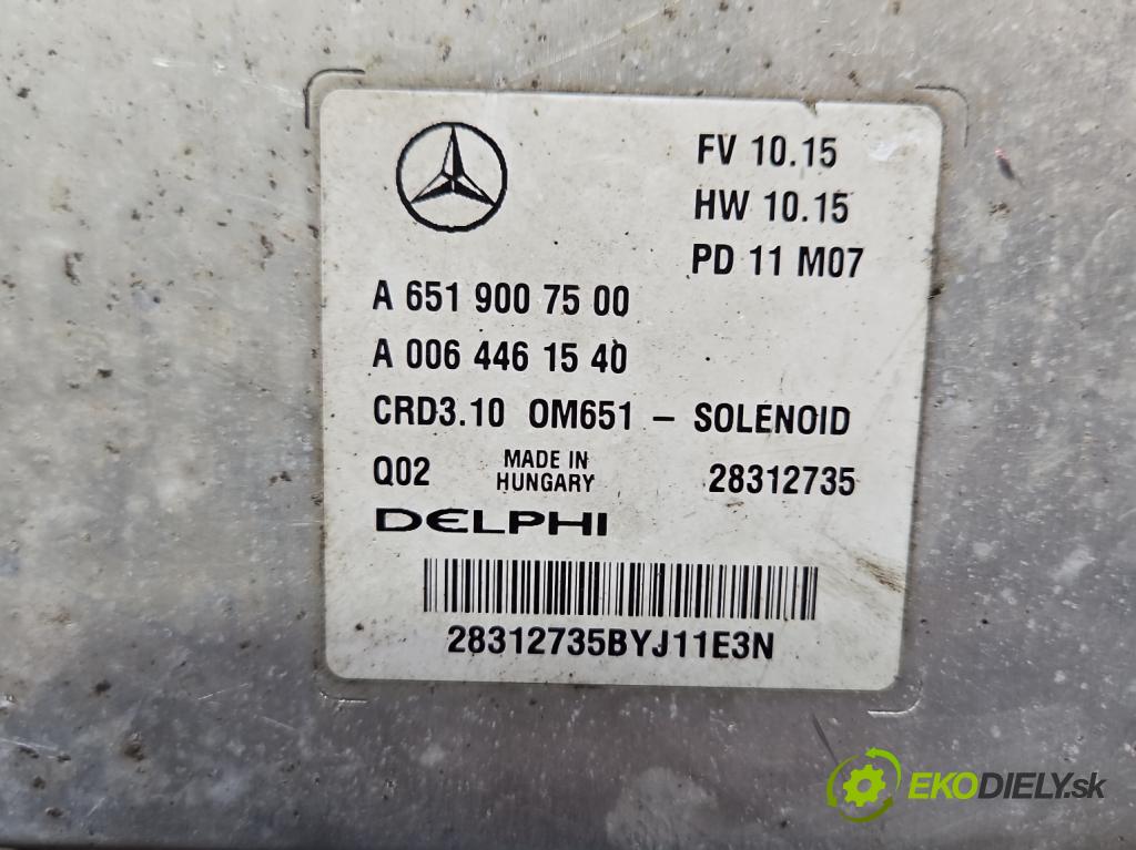 Mercedes E W212 2009-2016 2.2 CDI 136 HP automatic 100 kW 2143 cm3 4- riadiaca jednotka motora A6519007500