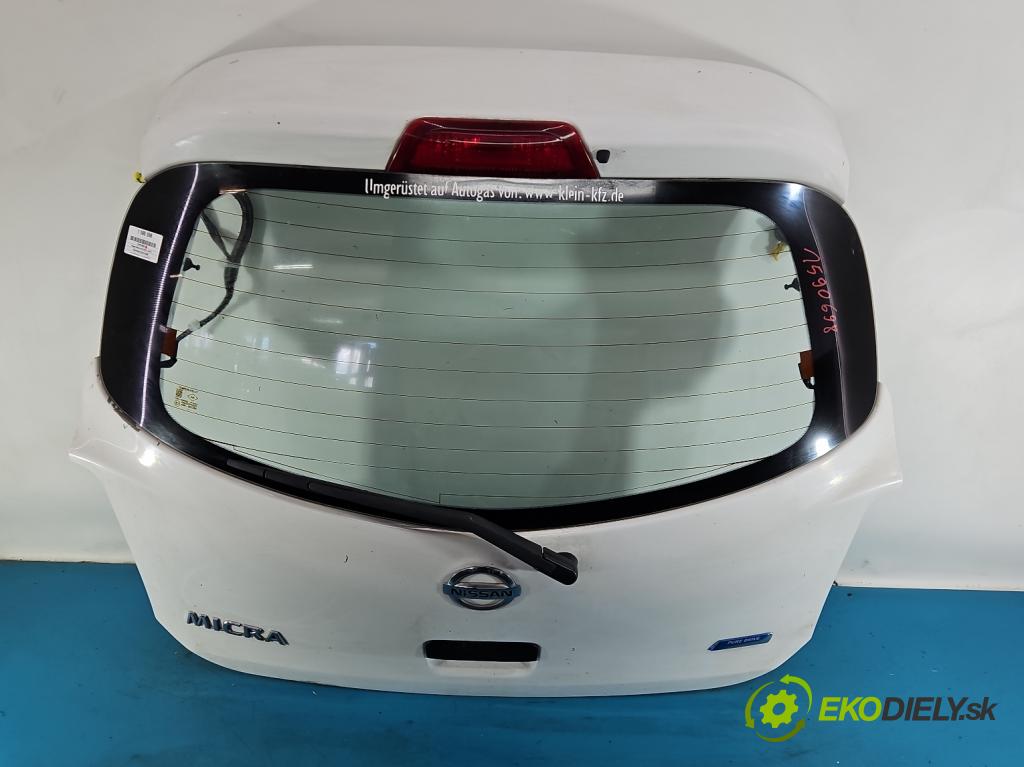Nissan Micra K13 2010-2017 1.2 12V 80 HP manual 59 kW 1198 cm3 5- zadna kufor  (Kapota zadná (kufor))