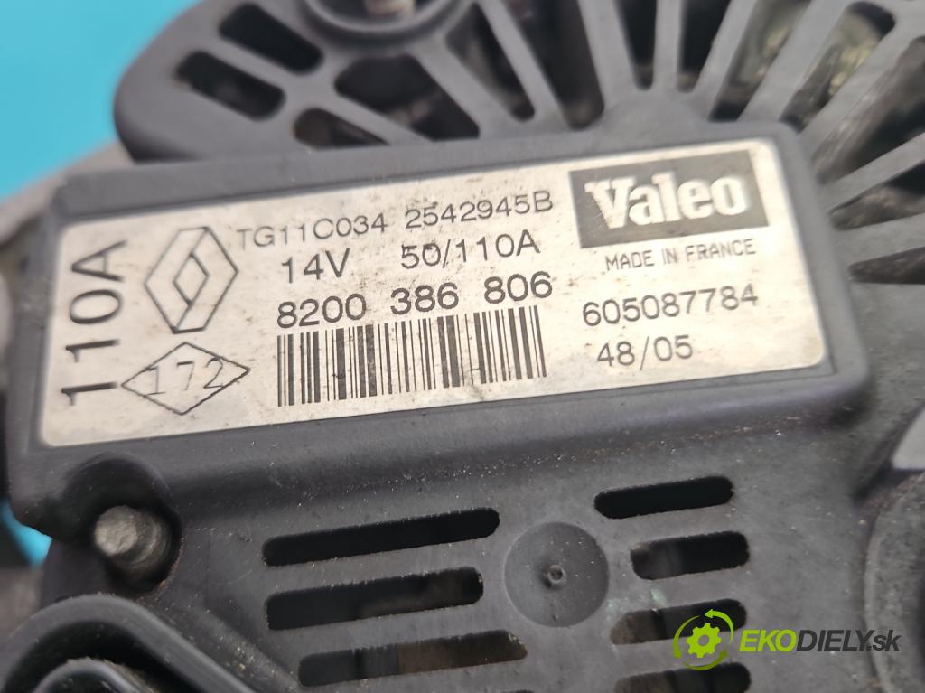 Nissan Micra K12 2003-2010 1.5 dci 65 HP manual 48 kW 1461 cm3 3- Alternator 8200386806 (Alternátor)