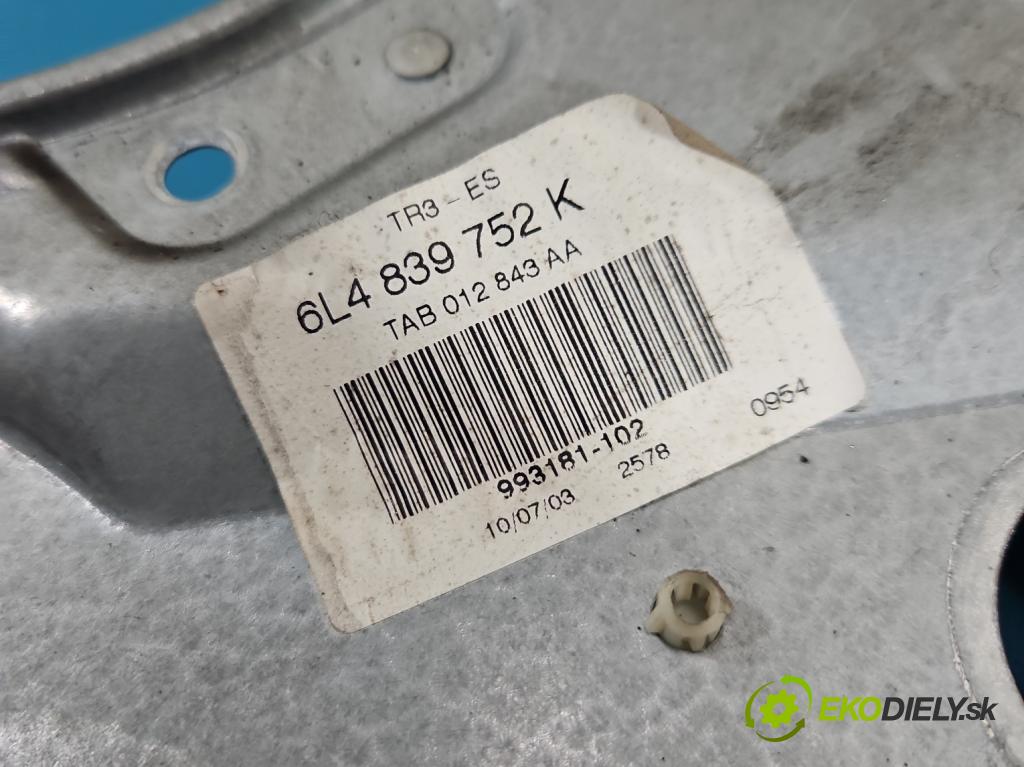 Seat Cordoba II 6L 2002-2008 1.4 16V 75 HP manual 55 kW 1390 cm3 4- mechanizmus okna zadné pravý 6Q0959812A