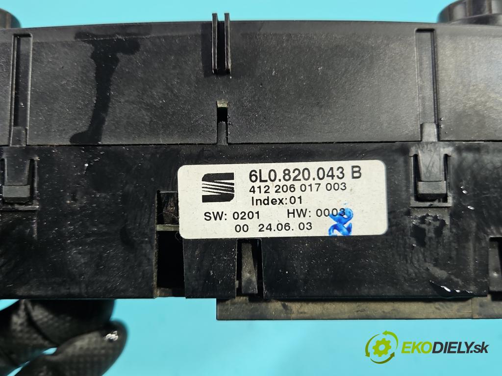 Seat Cordoba II 6L 2002-2008 1.4 16V 75 HP manual 55 kW 1390 cm3 4- panel kúrenia 6L0820043B