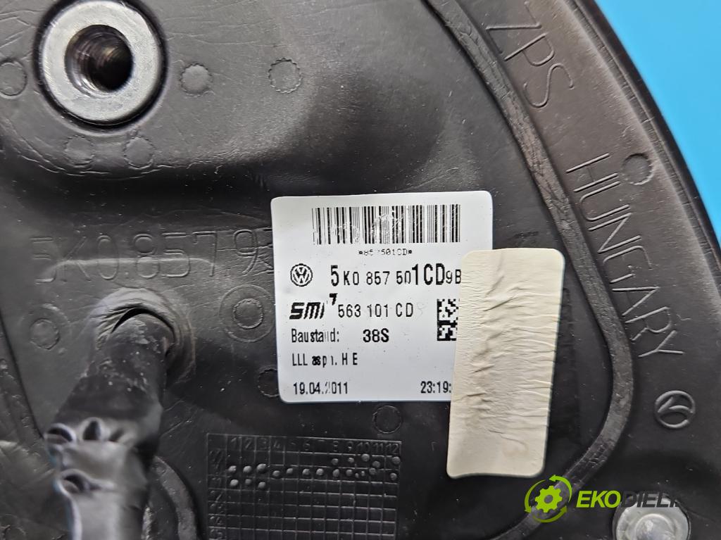 Vw Golf VI 2008-2013 1.2 TSI 105 HP manual 77 kW 1197 cm3 5- zrkadlo ľavé  (Kľučka dverí ostatné)