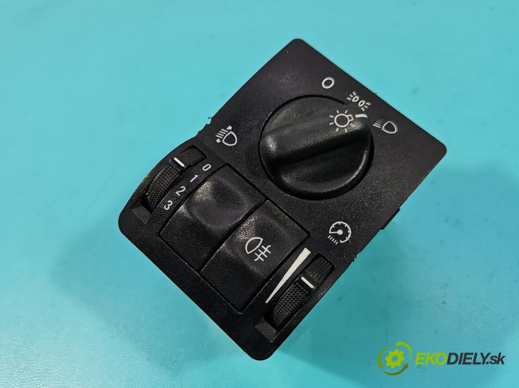 Opel Astra II 1998-2009 2.0 dtl 82 hp manual 60 kW 1995 cm3 5- Přepínač světel na deska: 90561383