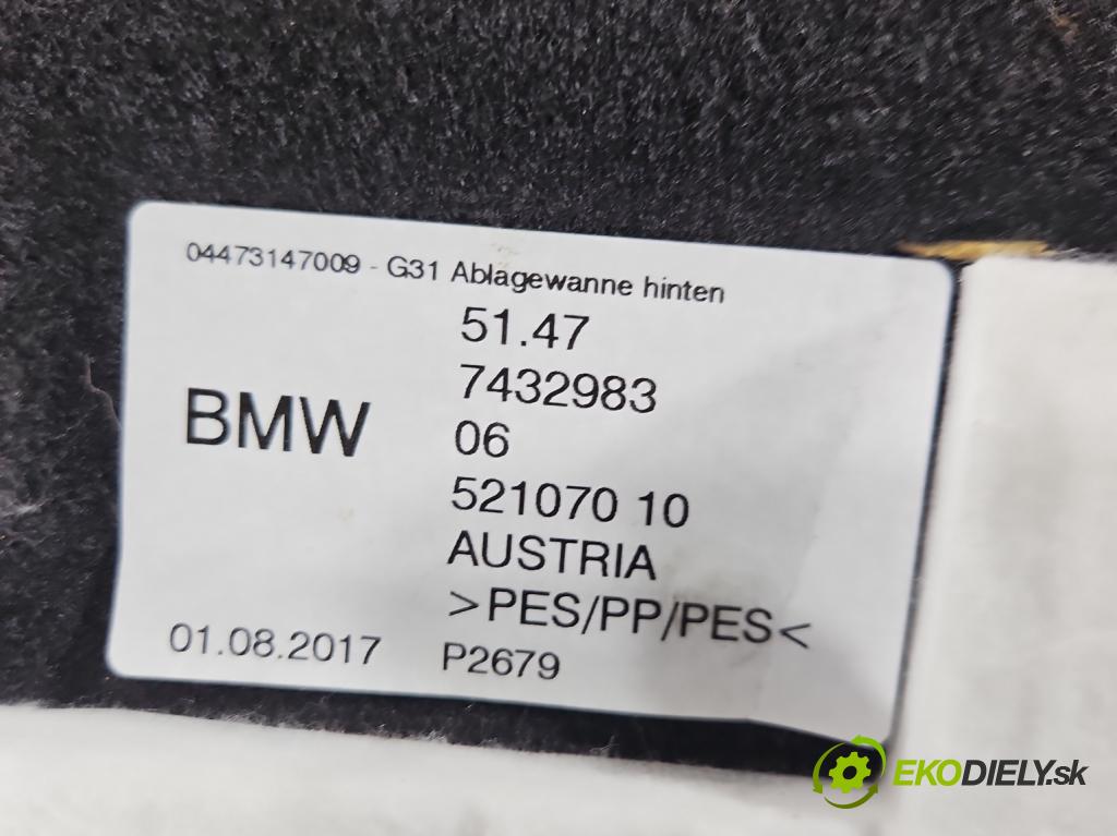 Bmw 5 G30 2017-2024 2.0d 190 HP automatic 140 kW 1995 cm3 5- koberec do auta kufra: 7432983
