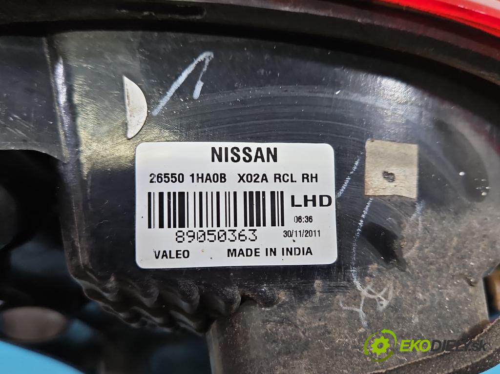 Nissan Micra K13 2010-2017 1.2 12V 80 HP manual 59 kW 1198 cm3 5- svetlo / reflektor zadné pravé 89050363 (Kľučka dverí ostatné)