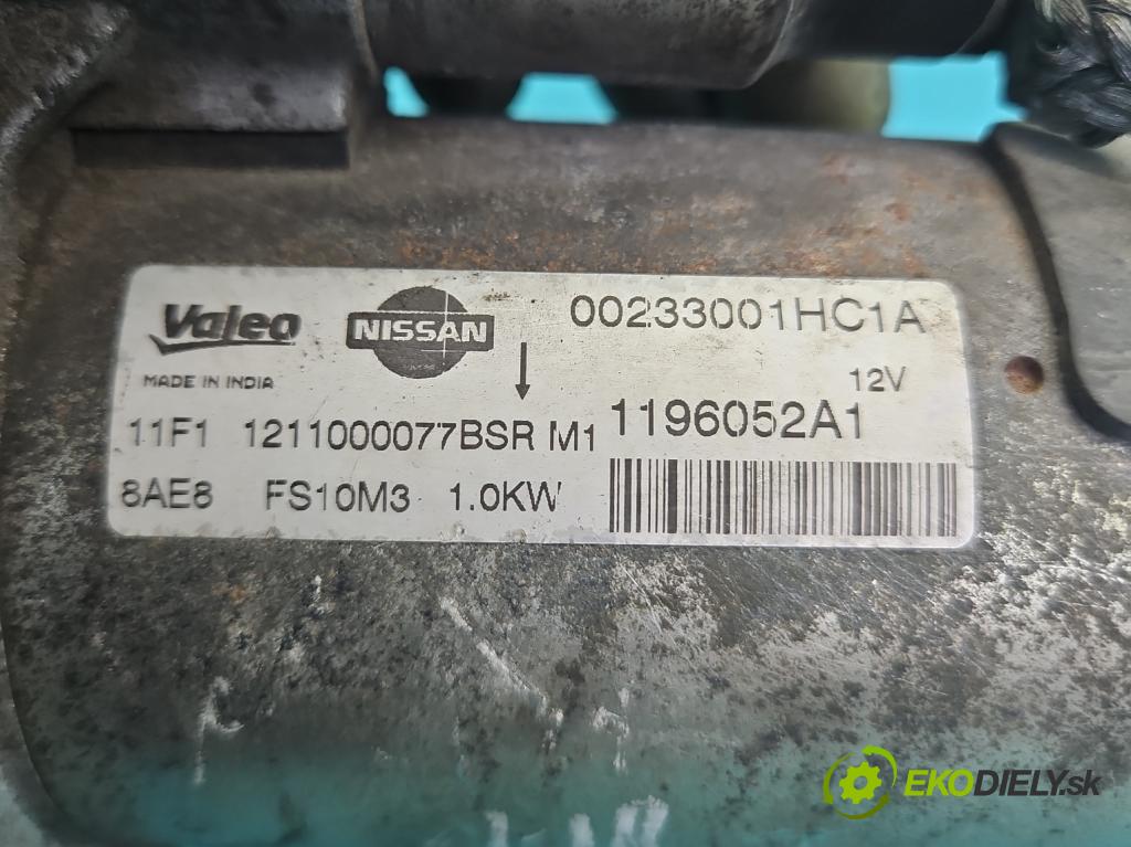 Nissan Micra K13 2010-2017 1.2 12V 80 HP manual 59 kW 1198 cm3 5- štartér 1196052A (Štartér)