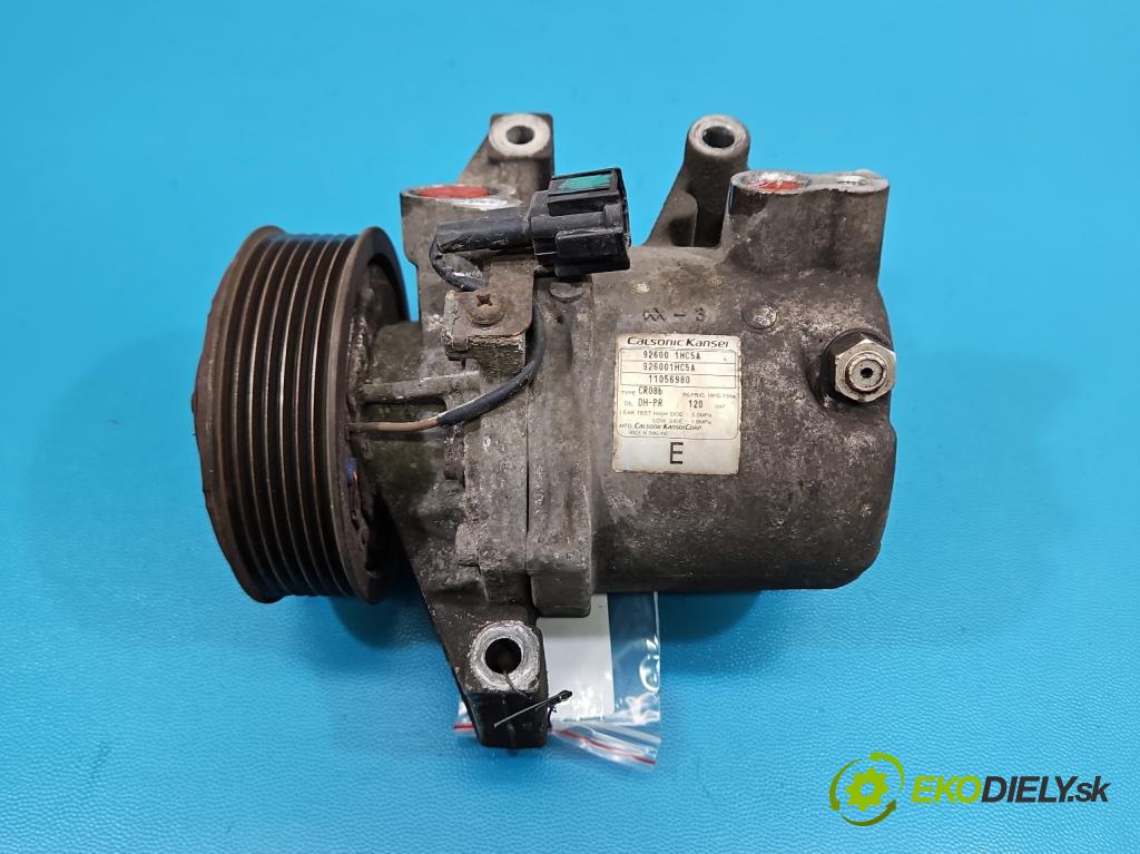 Nissan Micra K13 2010-2017 1.2 12V 80 HP manual 59 kW 1198 cm3 5- Kompresor: klimatizácie 926001HC5A (Kompresor klimatizácie)