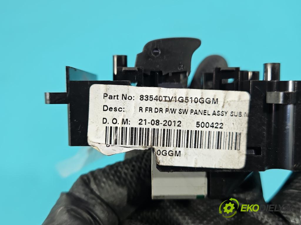 Honda Civic IX 2011-2017 1.8 16V 141 HP manual 104 kW 1798 cm3 5- prepínač okien spätných zrkadiel 83540TV1G510