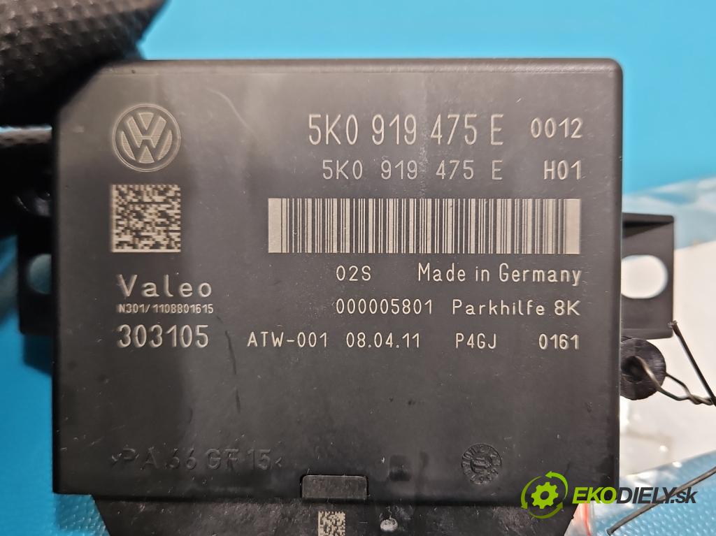 Vw Golf VI 2008-2013 1.2 TSI 105 hp manual 77 kW 1197 cm3 5- řídící jednotka parkování 5K0919475E