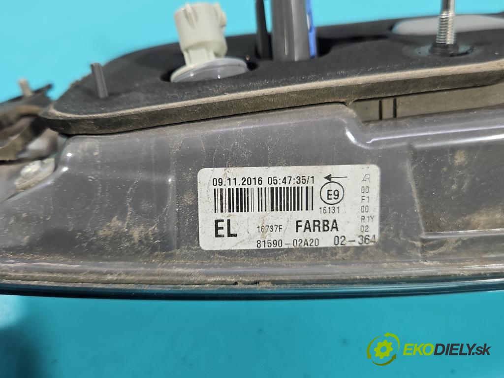 Toyota Corolla E16/E18  2013-2019 1.3 16V 99 HP manual 73 kW 1329 cm3 4- svetlo / reflektor zadné ľavé 81590-02A20 (Kľučka dverí ostatné)