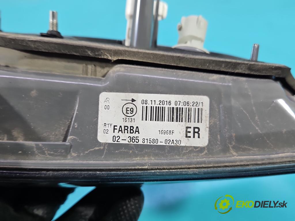 Toyota Corolla E16/E18  2013-2019 1.3 16V 99 HP manual 73 kW 1329 cm3 4- svetlo / reflektor zadné pravé 81580-02A30 (Kľučka dverí ostatné)