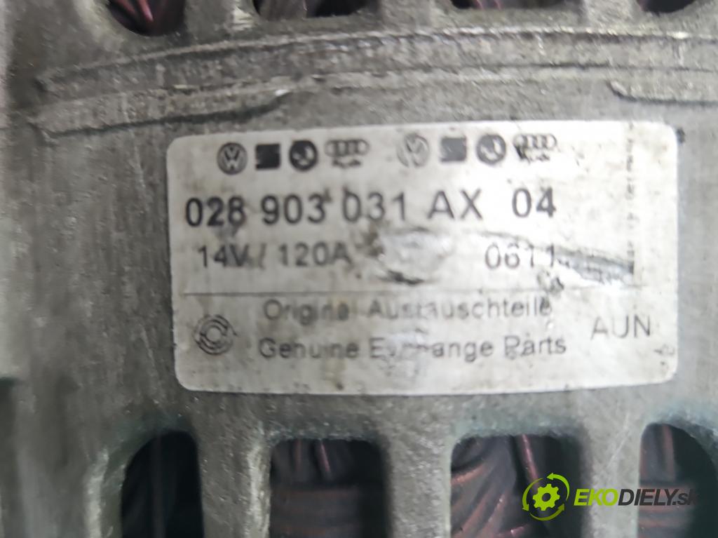 Vw Passat B5 1995-2005 1.9 tdi 116 HP manual 85 kW 1896 cm3 5- Alternator 028903031AX (Alternátor)