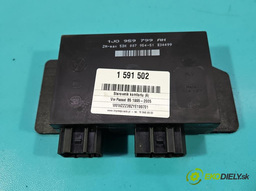 Vw Passat B5 1995-2005 1.9 tdi 116 hp manual 85 kW 1896 cm3 5- řídící jednotka komfortu 1J0959799AH