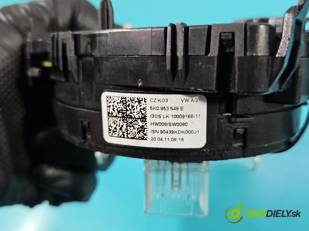 Vw Golf VI 2008-2013 1.2 TSI 105 HP manual 77 kW 1197 cm3 5- Páska: airbag 5K0953549E (Airbag)