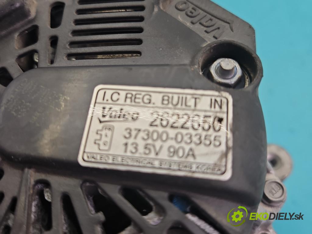 Hyundai i20 II 2014-2020 1.2 16V 84KM manual 61.8 kW 1248 cm3 5- Alternator 37300-03355 (Alternátor)
