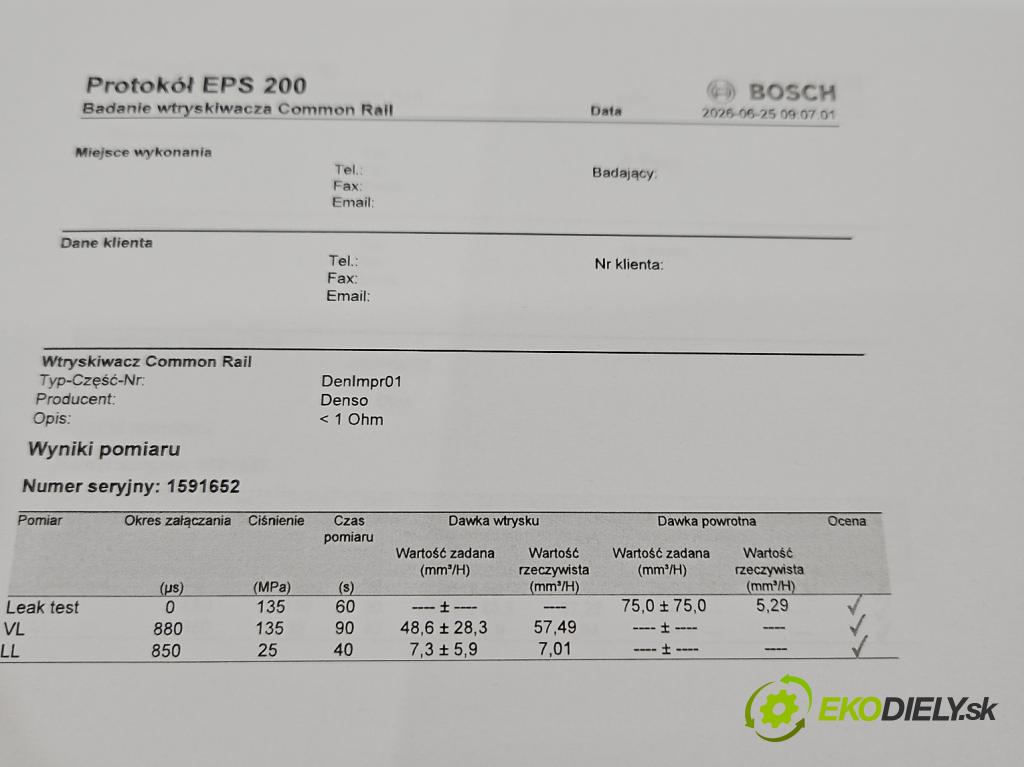 Opel Zafira B 2005-2014 1.7 cdti 110 HP manual 81 kW 1686 cm3 5- vstrek diesel: 8-97376270-3