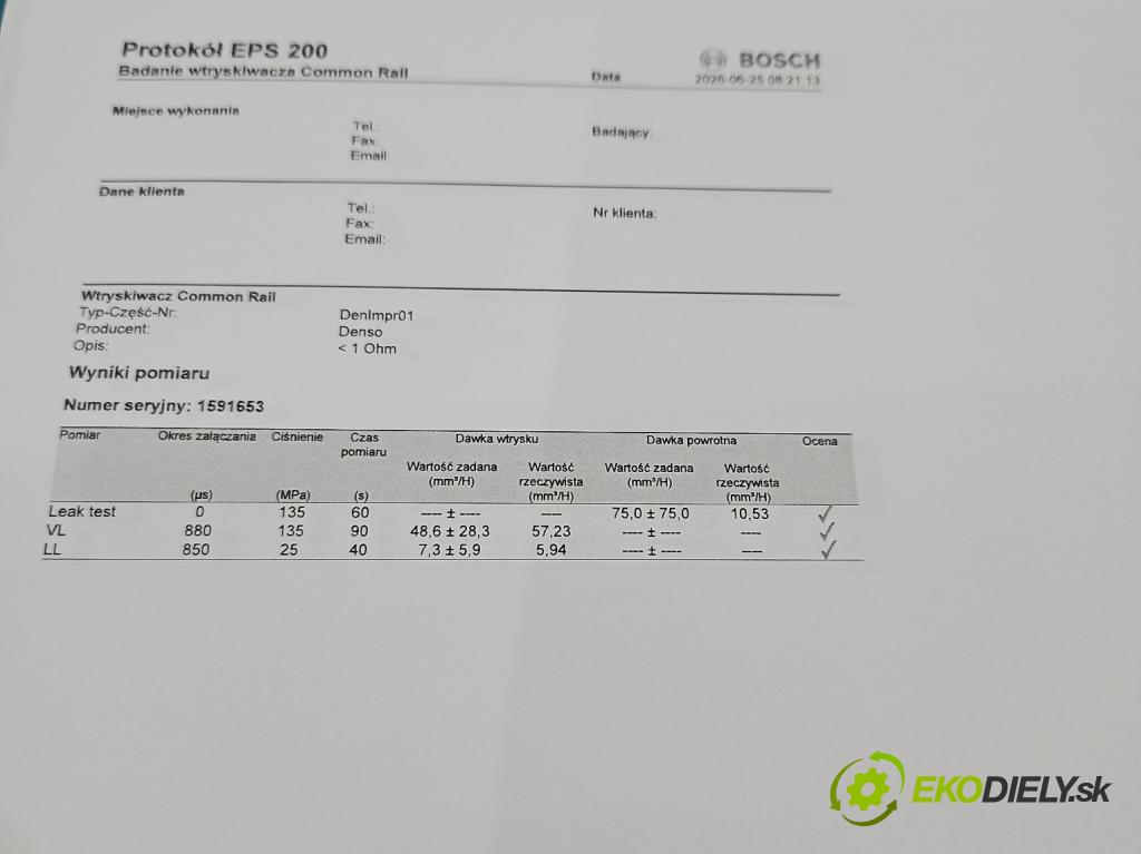 Opel Zafira B 2005-2014 1.7 cdti 110 HP manual 81 kW 1686 cm3 5- vstrek diesel: 8-97376270-3