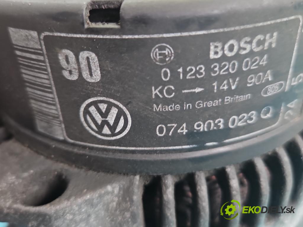 Vw Transporter T4 1990-2003 2.4d 77 HP manual 57 kW 2370 cm3 5- Alternator 0123320024 (Alternátor)
