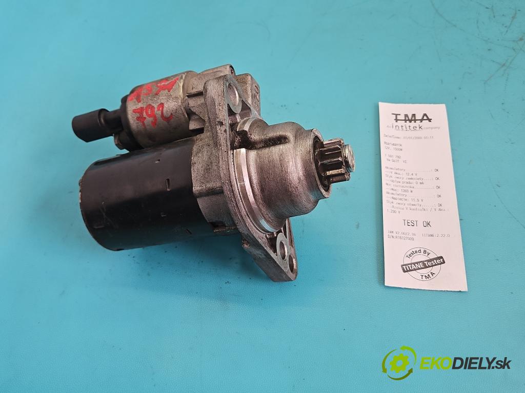 Vw Golf VI 2008-2013 1.2 TSI 105 HP manual 77 kW 1197 cm3 5- štartér 0001120410 (Štartér)
