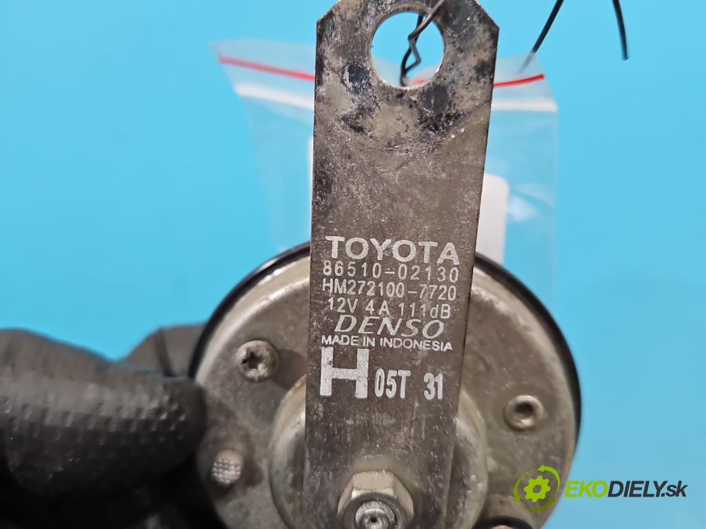 Toyota Corolla E16/E18 2013-2019 1.3 16V 99 HP manual 73 kW 1329 cm3 4- Klakson: 86510-02130