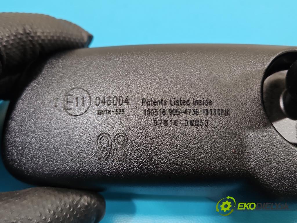 Toyota Corolla E16/E18  2013-2019 1.3 16V 99 HP manual 73 kW 1329 cm3 4- zrkadlo uvnitř: 87810-0W050 (Spätné zrkadlo vnútorné)