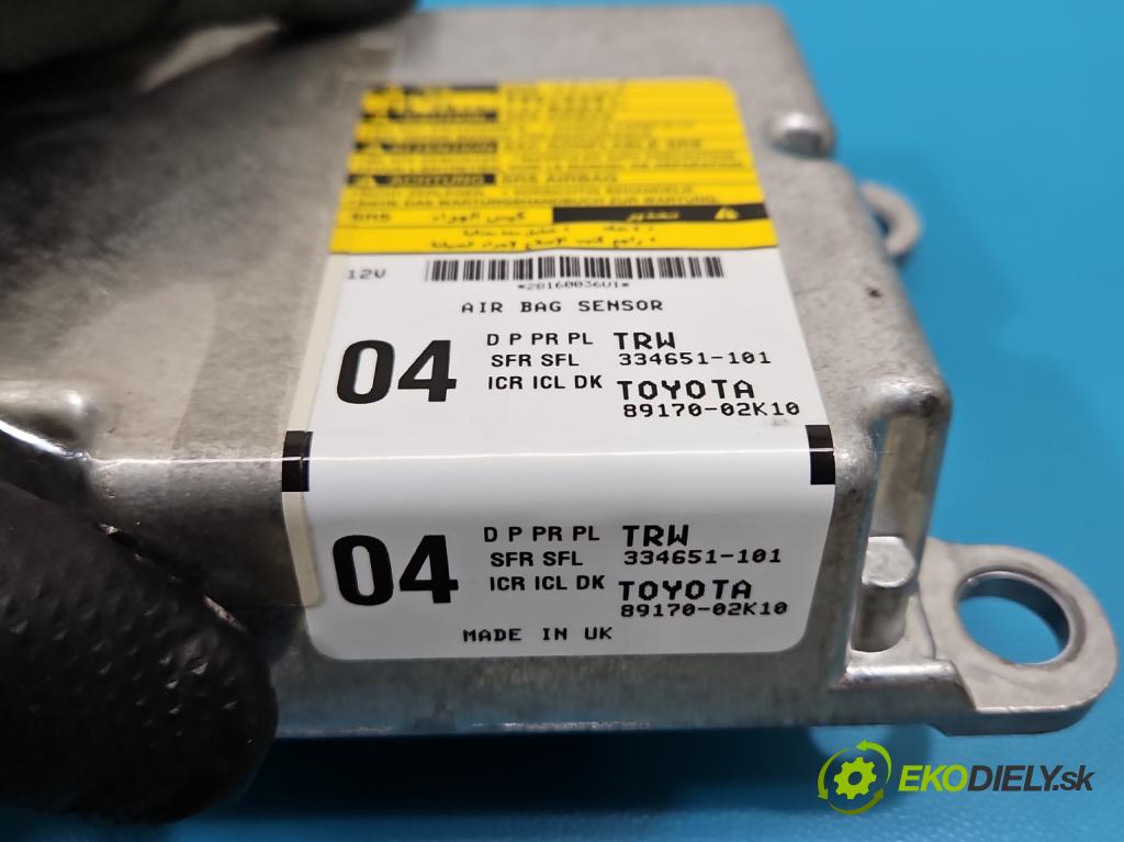 Toyota Corolla E16/E18  2013-2019 1.3 16V 99 hp manual 73 kW 1329 cm3 4- řídící jednotka polštáře: 89170-02K10