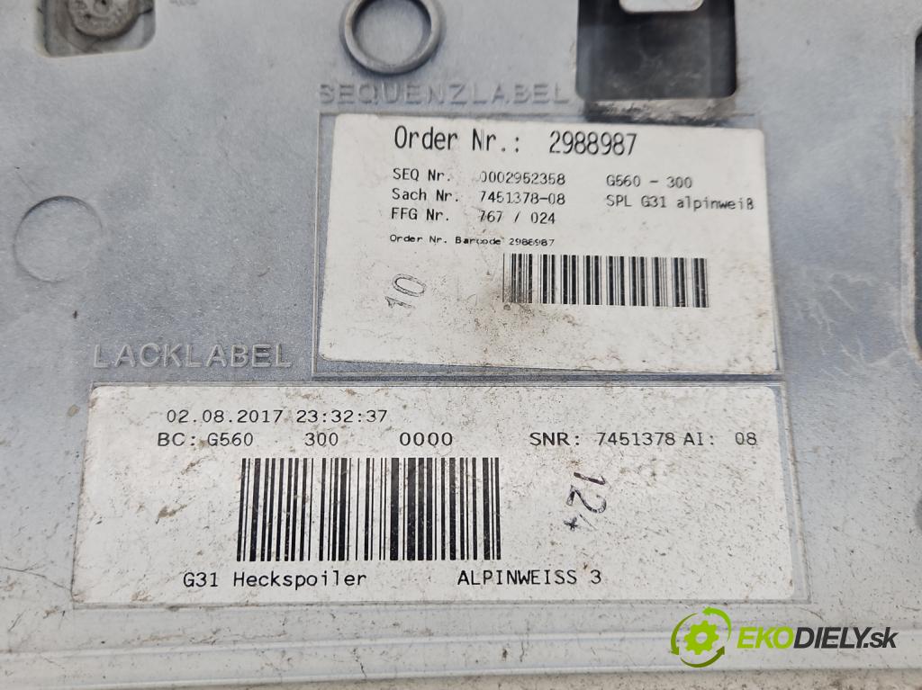 Bmw 5 G30 2017-2024 2.0d 190 hp automatic 140 kW 1995 cm3 5- spoiler 7451378 (Spoiler)