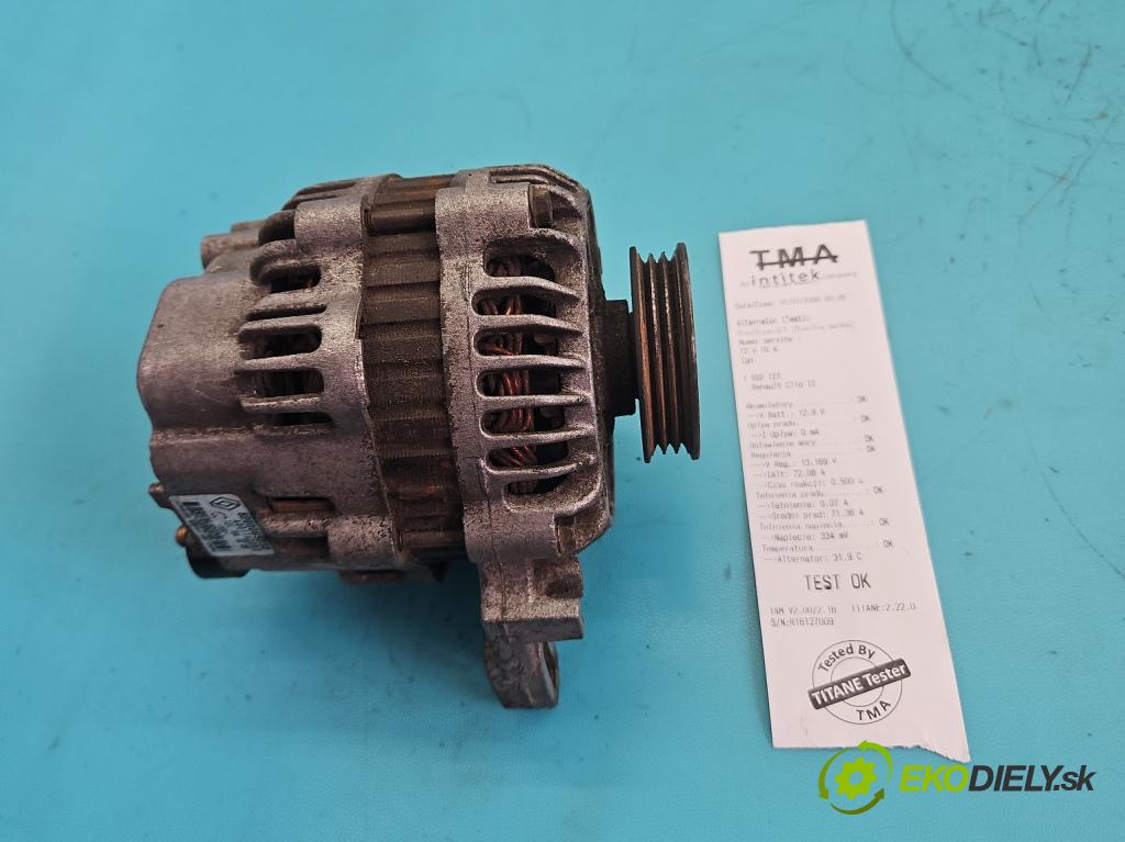 Renault Clio II 1998-2012 1.2 16V 75 hp manual 55 kW 1149 cm3 3- Alternator 8200065730 (Alternátor)