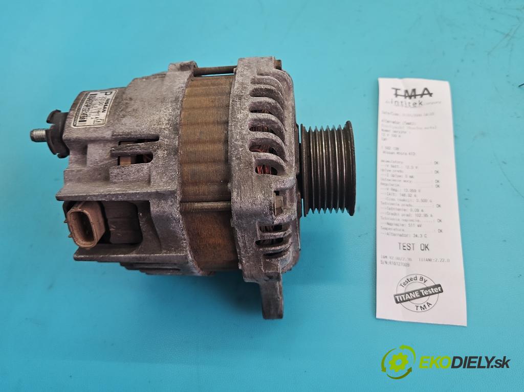 Nissan Micra K13 2010-2017 1.2 12V 80 hp manual 59 kW 1198 cm3 5- Alternator 23100-1HH1A (Alternátor)