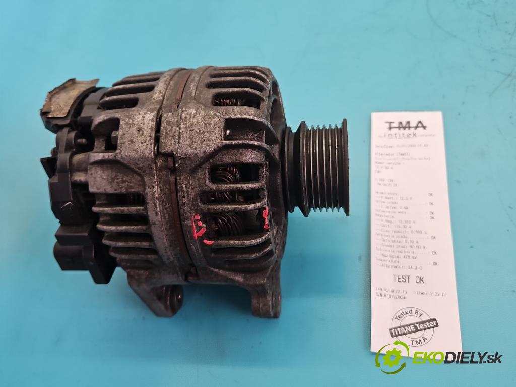 Vw Golf IV 1997-2003 1.6 16V 105 hp manual 77 kW 1598 cm3 5- Alternator 0986041500 (Alternátor)