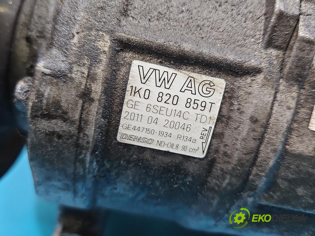 Vw Golf VI 2008-2013 1.2 TSI 105 HP manual 77 kW 1197 cm3 5- Kompresor: klimatizácie 1K0820859T (Kompresor klimatizácie)