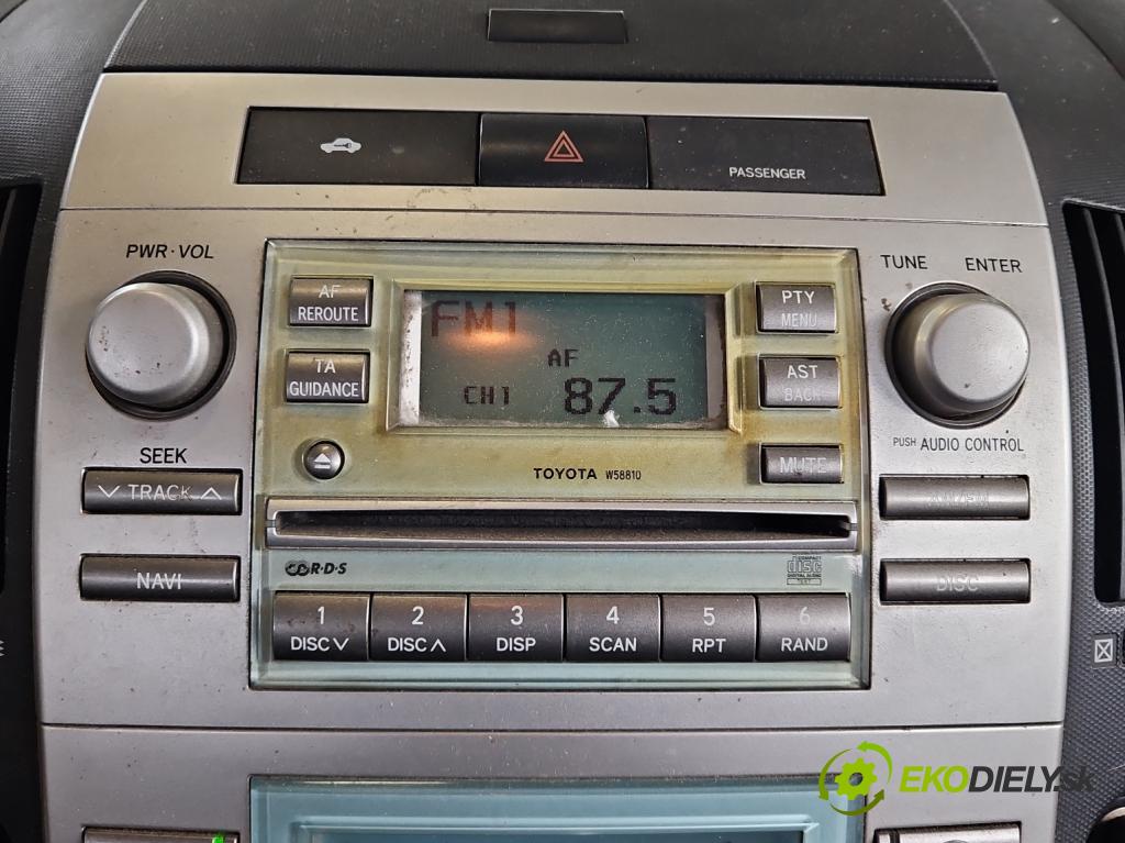 Toyota Corolla Verso II 2004-2009 2.0 D4D 116 HP manual 85 kW 1995 cm3 5- Radio originál 86120-0F010