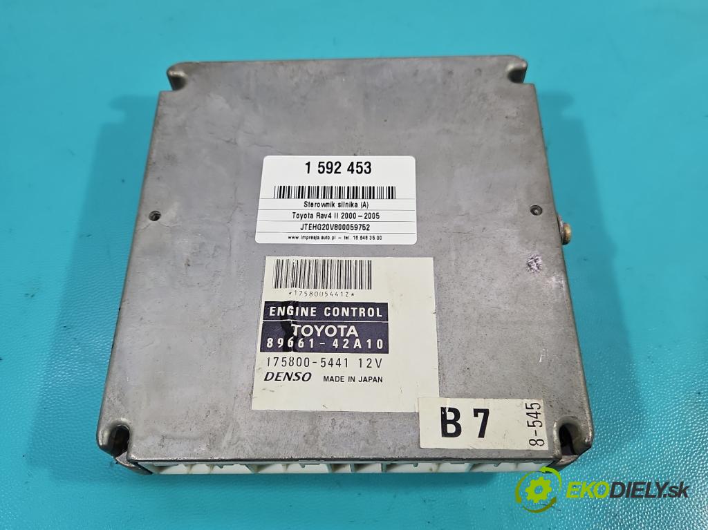 Toyota Rav4 II 2000-2005 2.0 D4D 1CDFTV 116 HP manual 85 kW 1995 cm3 5- riadiaca jednotka motora 89661-42A10