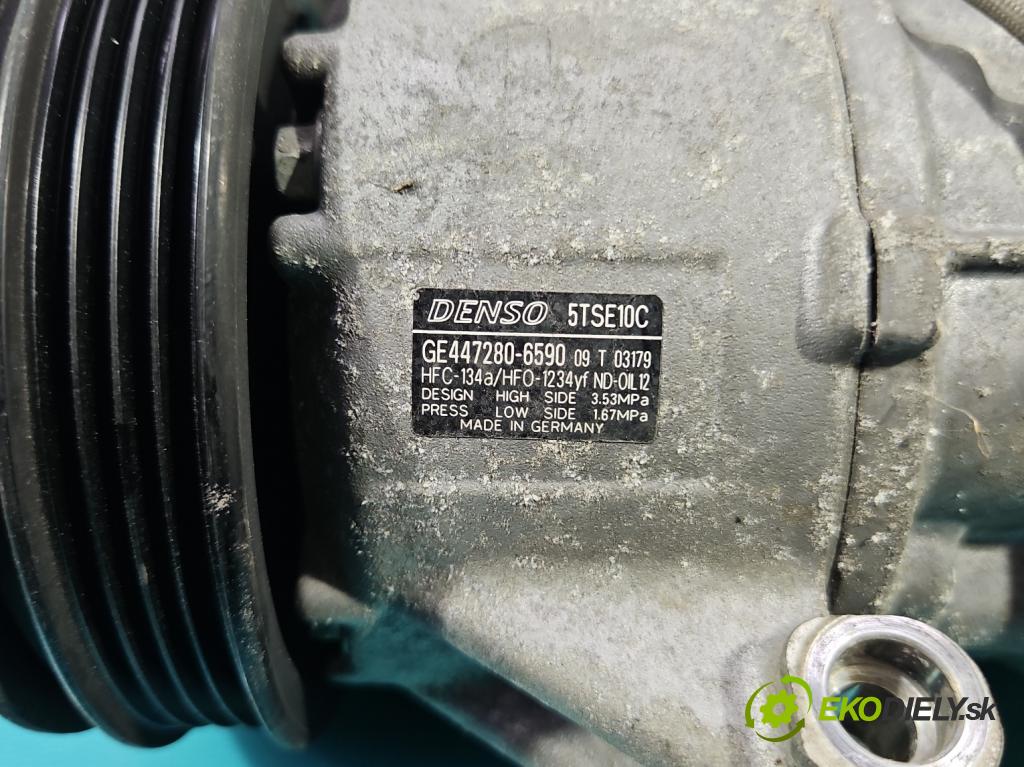 Toyota Corolla E16/E18  2013-2019 1.3 16V 99 HP manual 73 kW 1329 cm3 4- Kompresor: klimatizácie 447280-6590 (Kompresor klimatizácie)