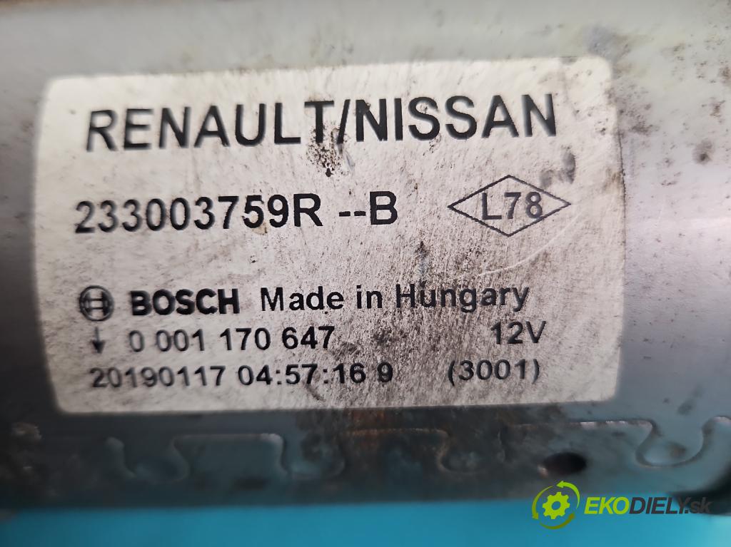Renault Megane IV 2016-2024 1.5 dci 116 HP manual 85 kW 1461 cm3 5- štartér 233003759R (Štartér)