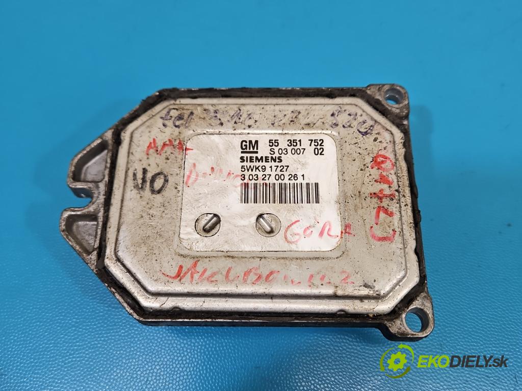 Opel Zafira A 1999-2005 1.8 16V 125 HP manual 92 kW 1796 cm3 5- riadiaca jednotka motora 55351752