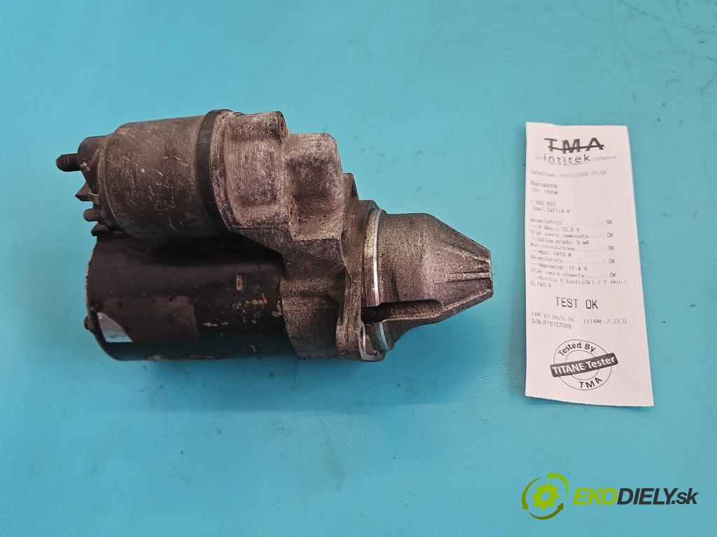 Opel Zafira A 1999-2005 1.8 16V 125 HP manual 92 kW 1796 cm3 5- štartér  (Štartér)