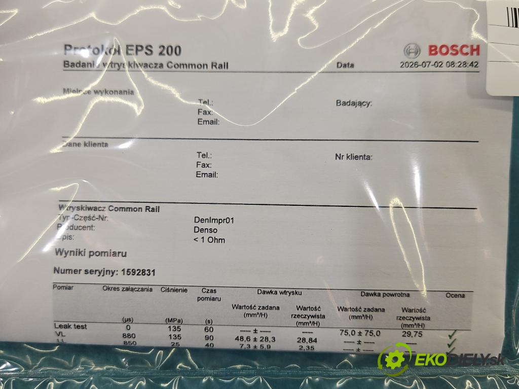 Toyota Rav4 II 2000-2005 2.0 D4D 1CDFTV 116 HP manual 85 kW 1995 cm3 5- vstrek diesel: 23670-27030