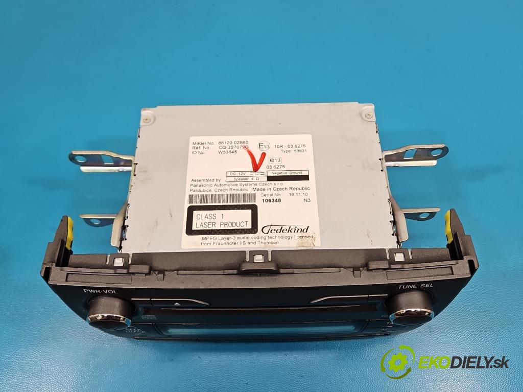 Toyota Corolla E15 2007-2014 1.6 vvti 132  HP manual 97 kW 1598 cm3 4- Radio originál 86120-02B80