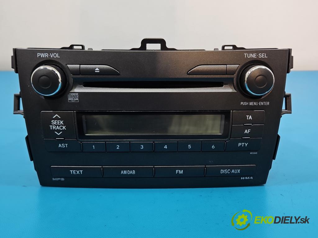 Toyota Corolla E15 2007-2014 1.6 vvti 132  HP manual 97 kW 1598 cm3 4- Radio originál 86120-02B80