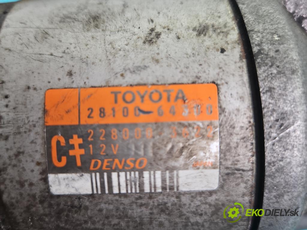 Toyota Rav4 II 2000-2005 2.0 D4D 1CDFTV 116 HP manual 85 kW 1995 cm3 5- štartér 28100-64300 (Štartér)