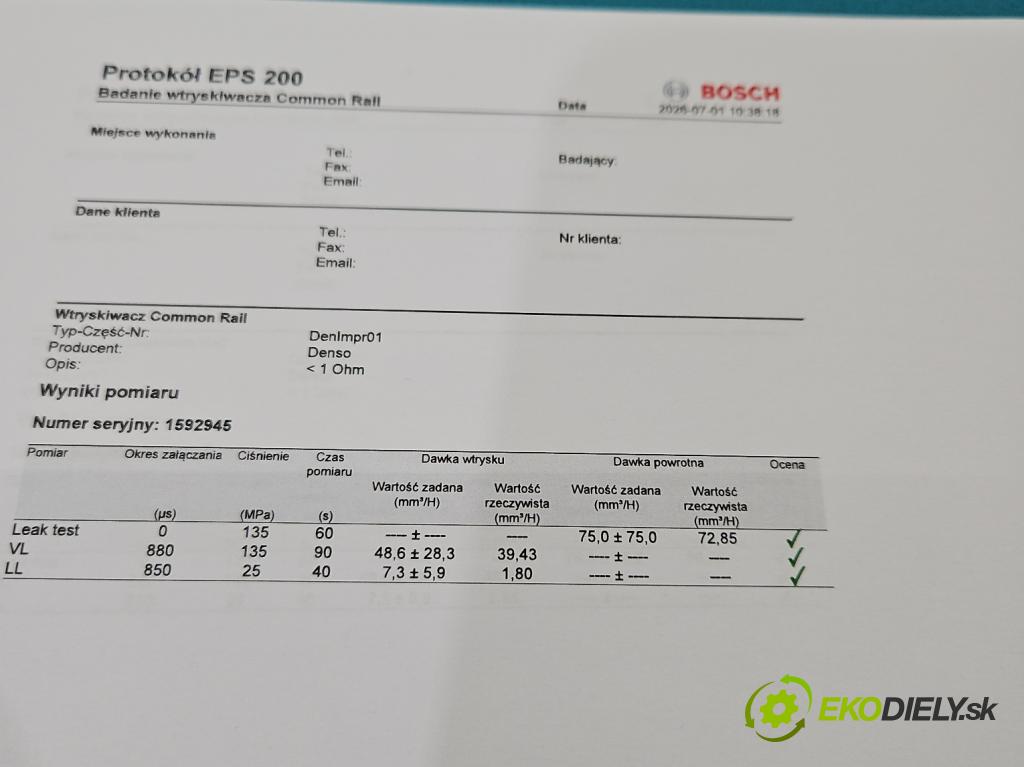 Toyota Corolla Verso II 2004-2009 2.0 D4D 116 HP manual 85 kW 1995 cm3 5- vstrek diesel: 23670-0G010
