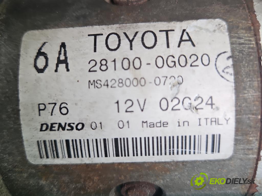 Toyota Corolla Verso II 2004-2009 2.0 D4D 116 HP manual 85 kW 1995 cm3 5- štartér 28100-0G020 (Štartér)