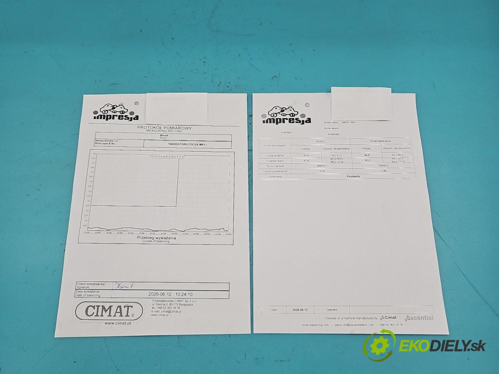 Ford Focus Mk3 2010-2018 1.6 tdci 95 hp manual 70 kW 1560 cm3 5- Turbodmychadlo repasováno 806291-2