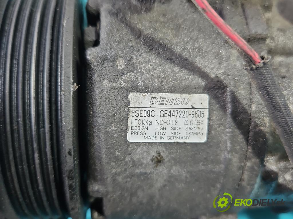 Mitsubishi Colt Z30 VI 2004-2012 1.3 16V 95 HP manual 70 kW 1332 cm3 5- Kompresor: klimatizácie 447220-9685 (Kompresor klimatizácie)