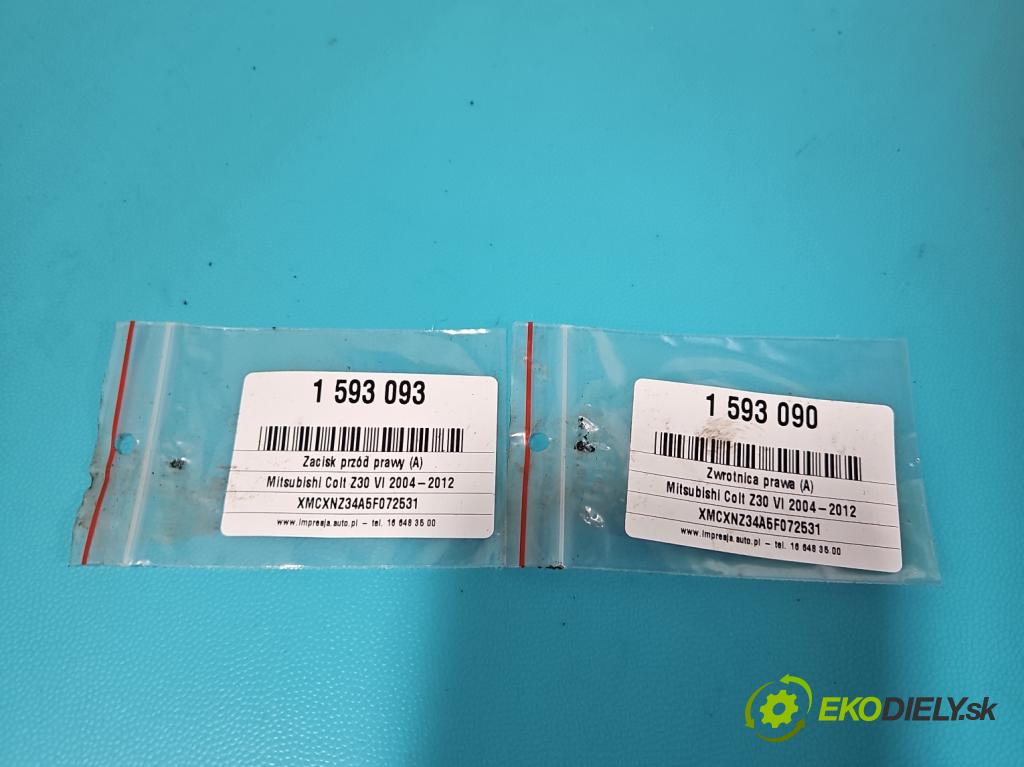 Mitsubishi Colt Z30 VI 2004-2012 1.3 16V 95 HP manual 70 kW 1332 cm3 5- brzdič predné pravý  (Kľučka dverí ostatné)