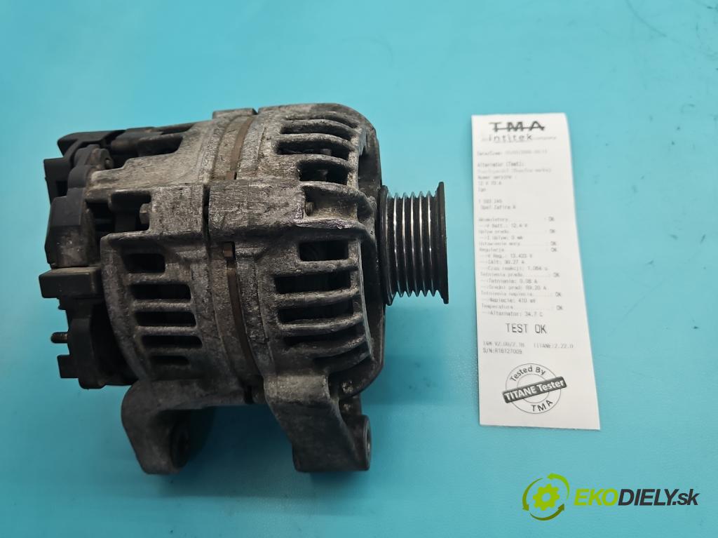 Opel Zafira A 1999-2005 2.0 dti 101 HP manual 74 kW 1995 cm3 5- Alternator 0124225004 (Alternátor)
